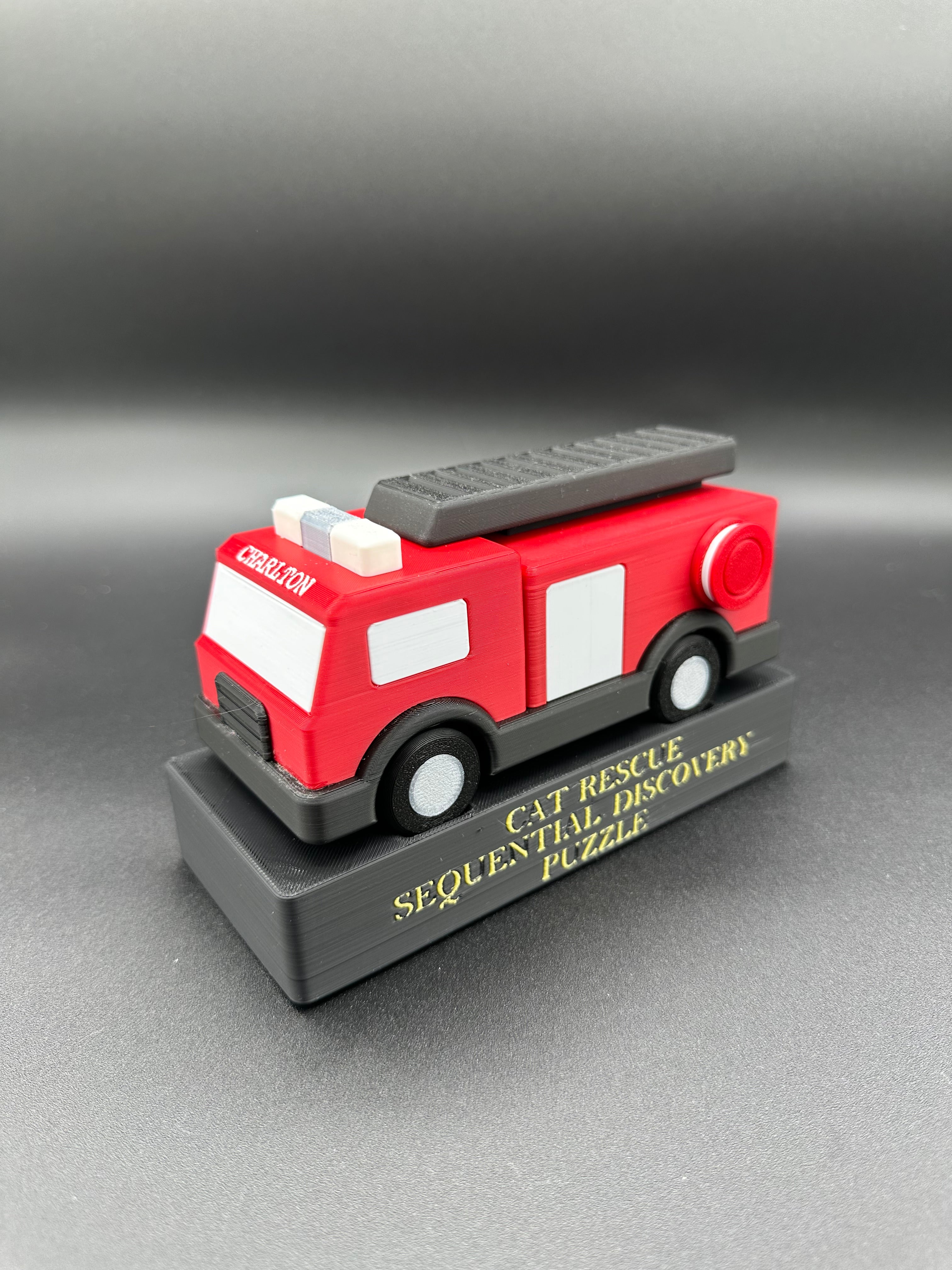 Cat Rescue Sequential Discovery Firetruck Puzzle Box