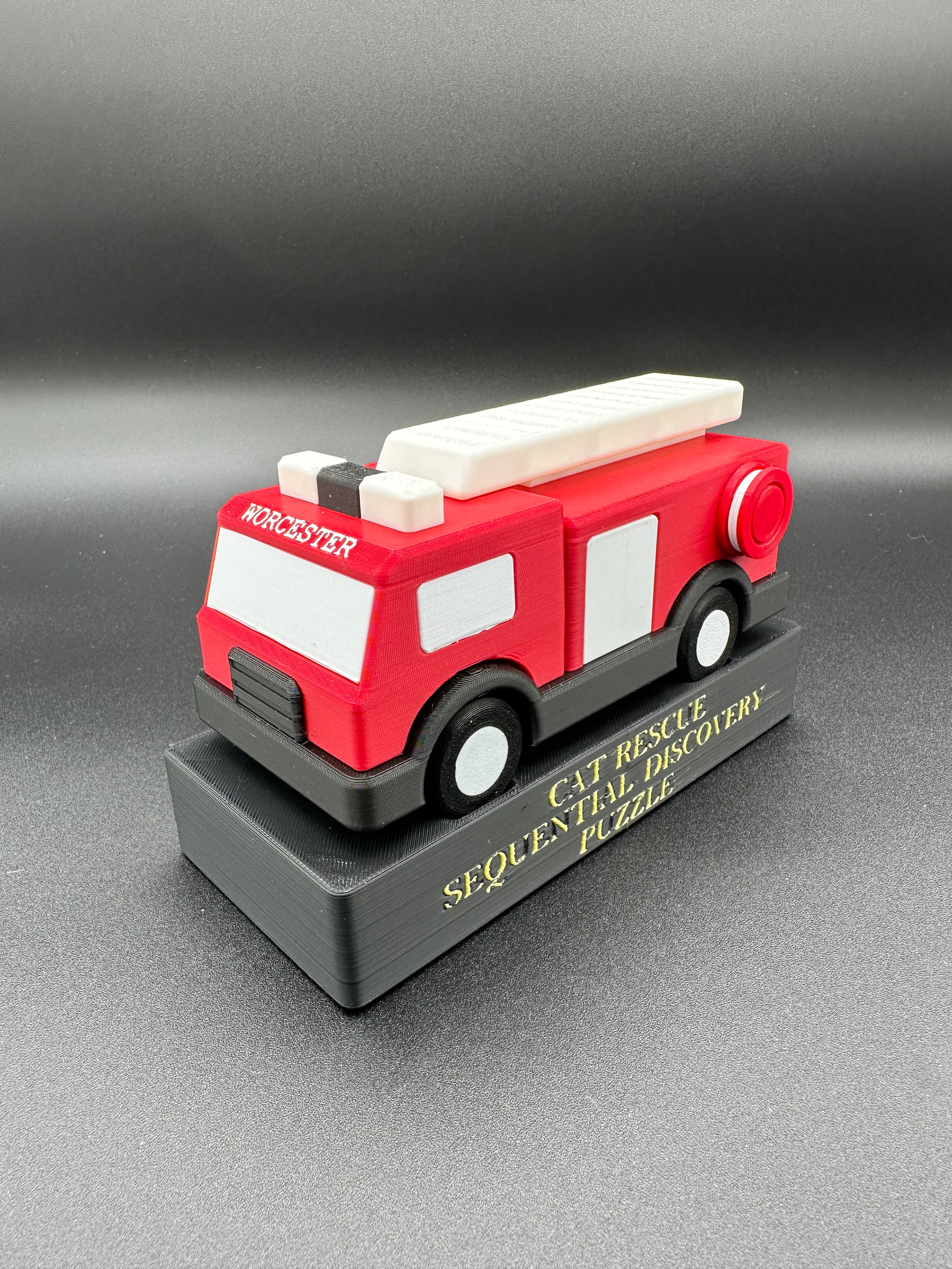 Cat Rescue Sequential Discovery Firetruck Puzzle Box