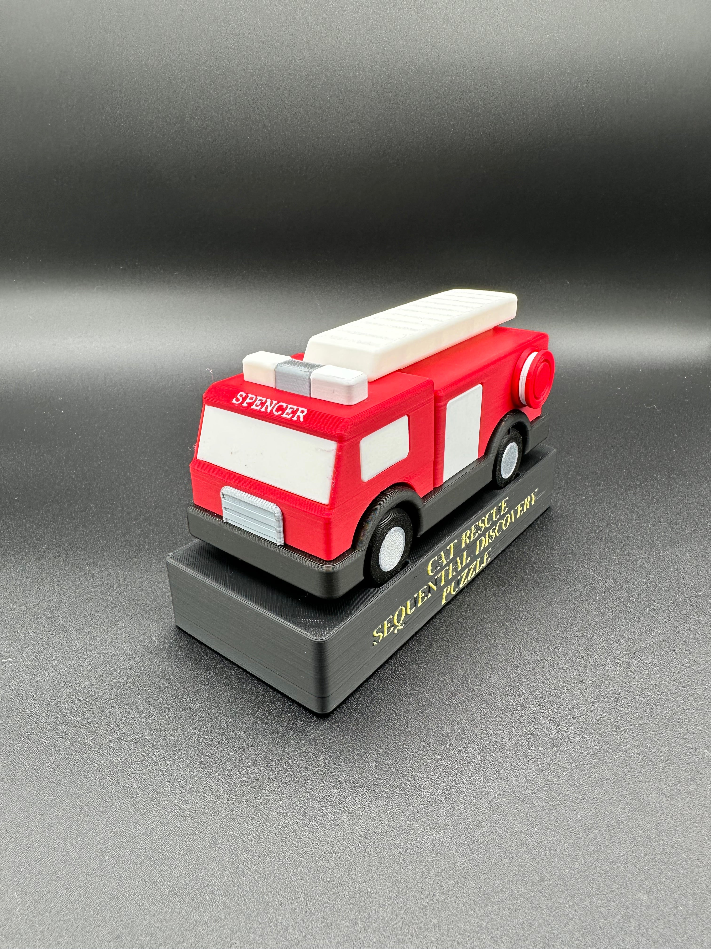 Cat Rescue Sequential Discovery Firetruck Puzzle Box