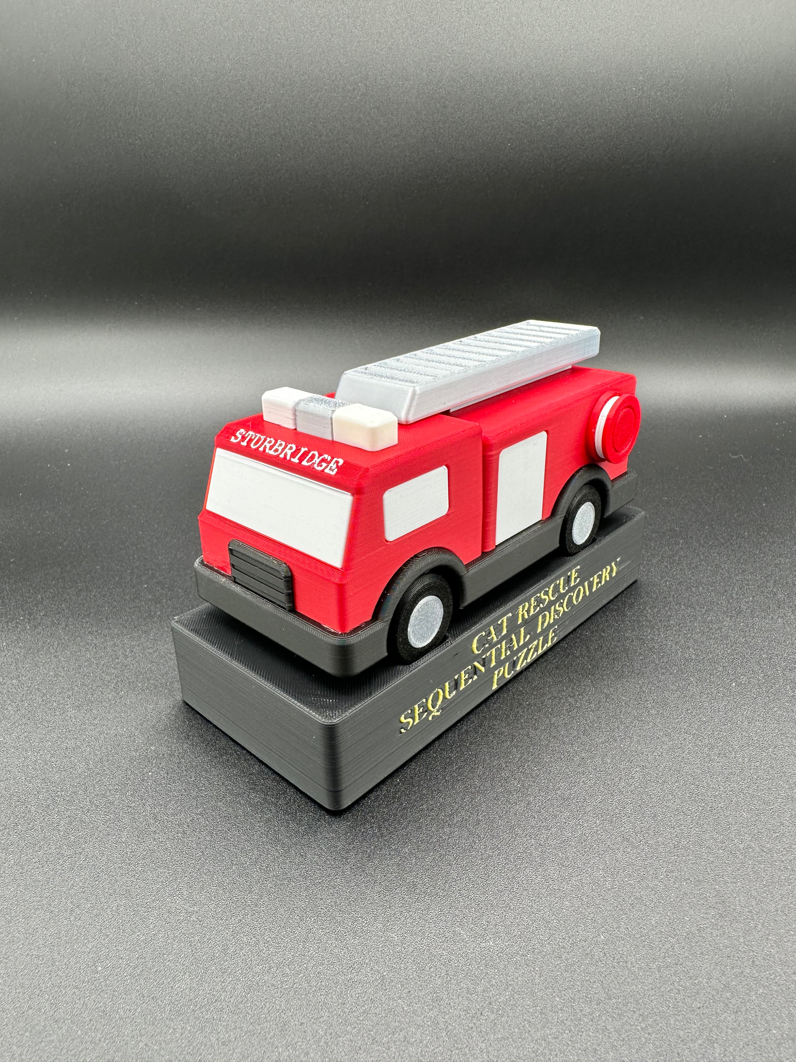 Cat Rescue Sequential Discovery Firetruck Puzzle Box